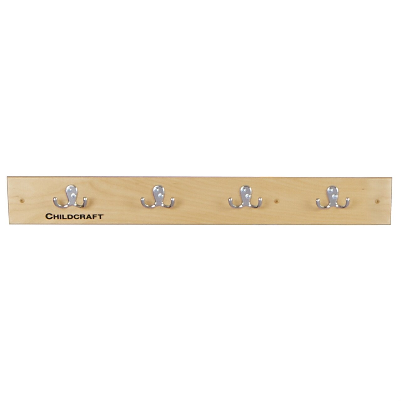 Childcraft Coat Rack Wall Mount Strip, 4 Hooks, 29-3/4 x 1-7/8 x 4 Inches